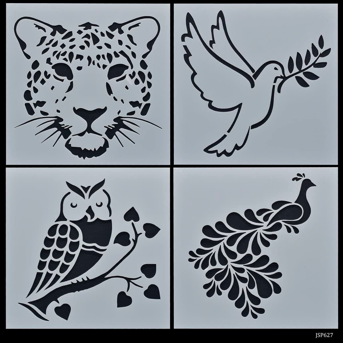 Stencil Plastic 6x6 4Pcs