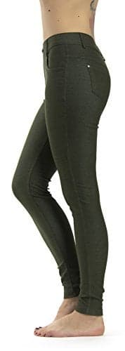 Prolific Health Womens Jean Look Jeggings Tights Yoga Many Colors Spandex Leggings Pants SXXL XLarge Army Green