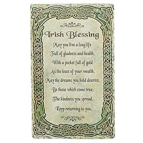 Joseph's Studio by Roman Inc., IRISH BLESSING WALL, Garden Collection, Religious Statue, Holy Family, Memorial, Angel, Patron Saint, Garden Décor (8x5x1)