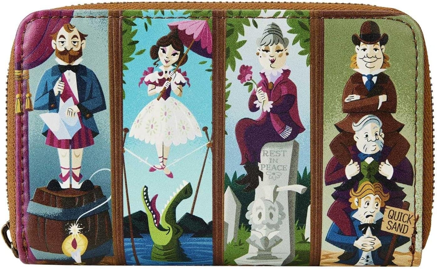 Loungefly Disney Haunted Mansion Stretching Room Portraits Faux Leather ZipAround Wallet