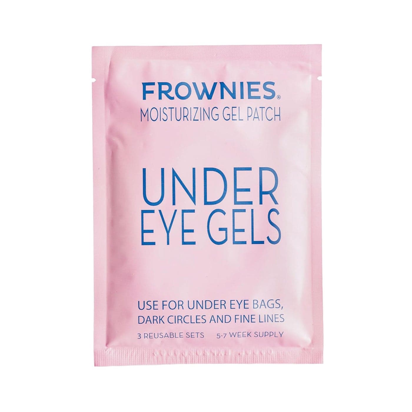 Frownies Under Eye Gel Patches for Puffy Eyes Dark Circles with Cactus Collagen Reusable 3 Pack