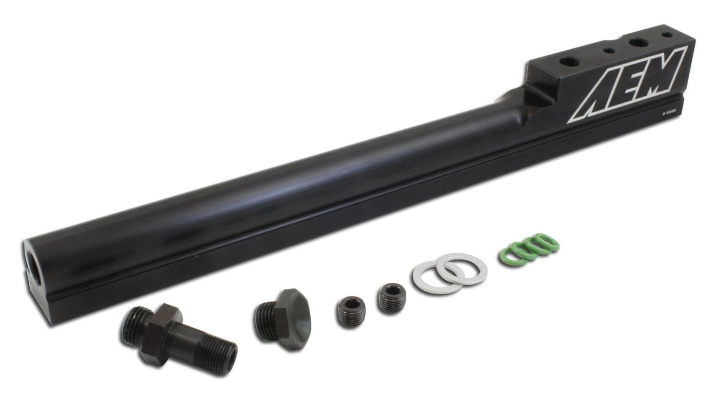 AEM 25100BK Black High Volume Fuel Rail