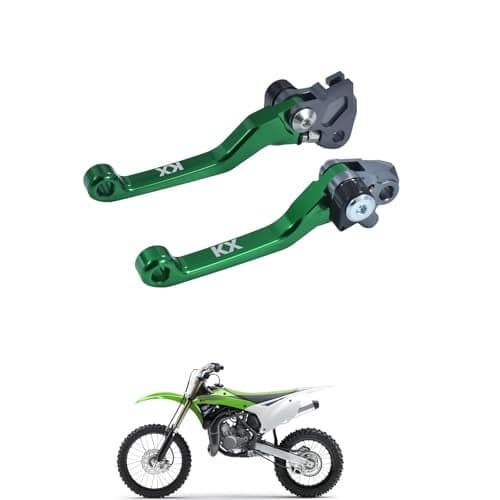 Xilakol Motorcycle CNC Aluminum Brake Clutch Lever Handle Pivot for KX100 20012021 KX65 20002025 KX85 20012025 KX125 20002005 KX250 20002004 Green