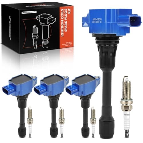 A-Premium (Blue) Set of 8 Ignition Coil Pack and Iridium Spark Plugs Compatible with Nissan Altima 2007-2013, Rogue 2008-2013, Rogue Select 2014-2015, Sentra 2007-2016 2018-2019, Versa 2007-2011, Cube