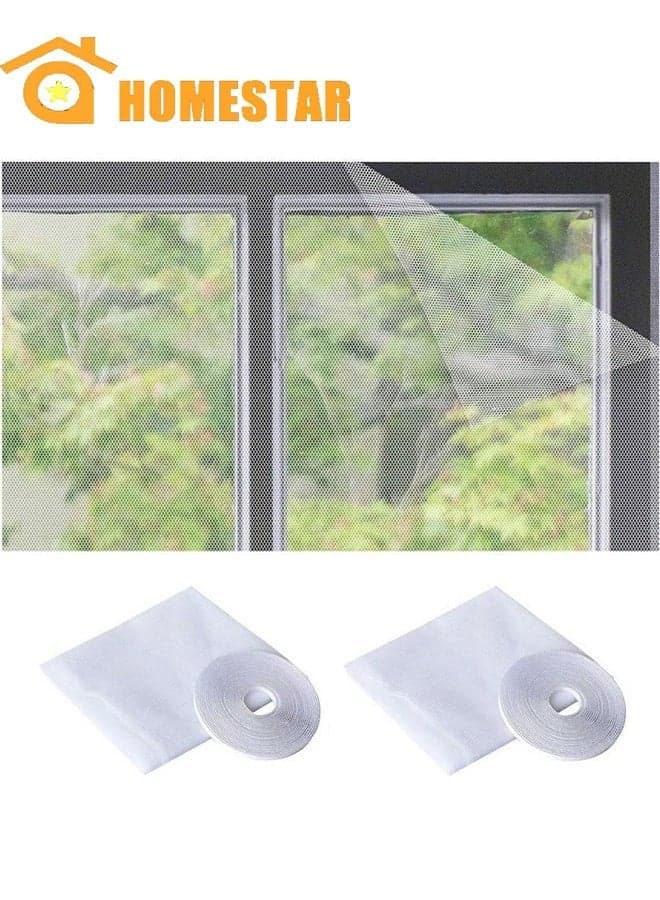 2 Pack 1.5*1.3M Fly Screen Nets, Insect Bug Fly Mosquito Window Mesh Screen, DIY Mosquito Net for Window, Kitchen Window