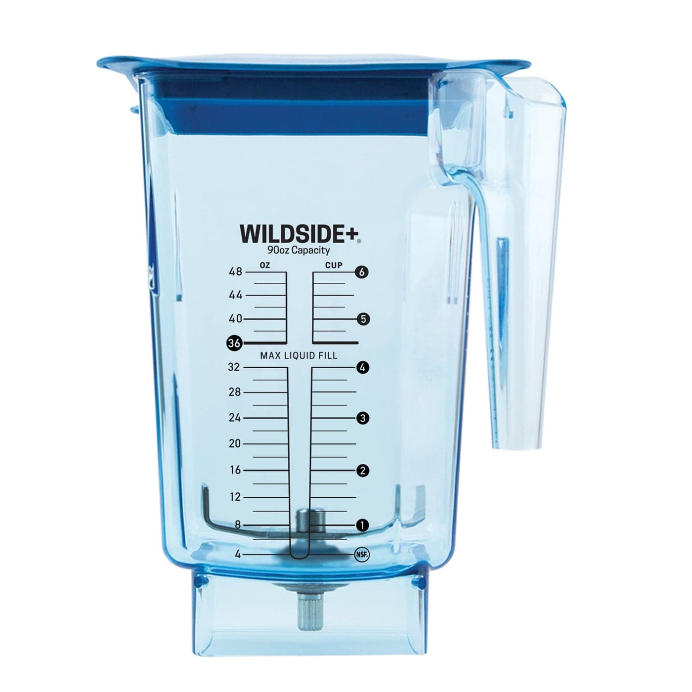 Blendtec 90 oz WildSide Jar Commercial Grade FiveSided Replacement Blender Jar Compatible with Blendtec Blenders 36 oz Blending Capacity Blue