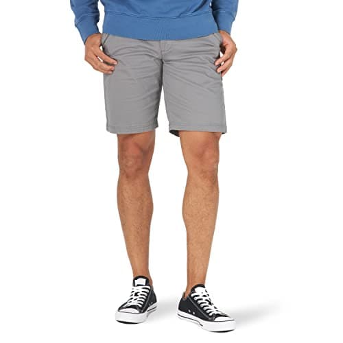 Lee Men's Big & Tall Extreme Motion Flat Front Short, Iron, 46