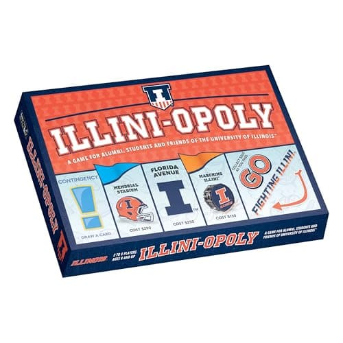 Late for the Sky University of Illinois Illini Board Game Campus Property Trading OpolyStyle Family Game for 26 Players Alumni Students and Fans