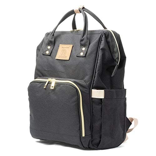 Teeny Weeny Maternity Travel Diaper Bag Organizer Large Mother Baby Backpack (Black)