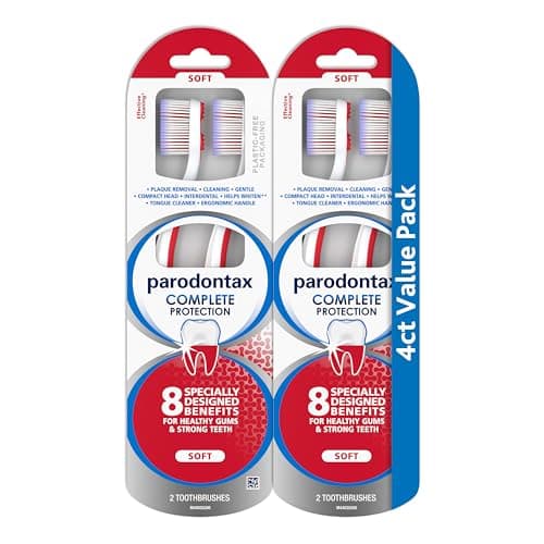Parodontax Complete Protection Soft Toothbrush for Healthy Gums and Strong Teeth 2 x 2 Pack