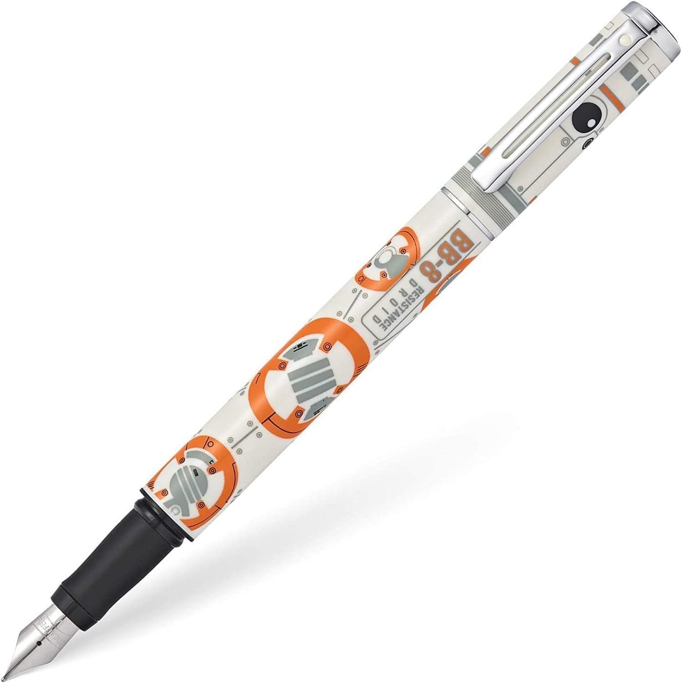 Sheaffer Star Wars BB8 with BB8 themed design and authentic character details Polished appointments Medium Stainless Steel nib Fountain Pen