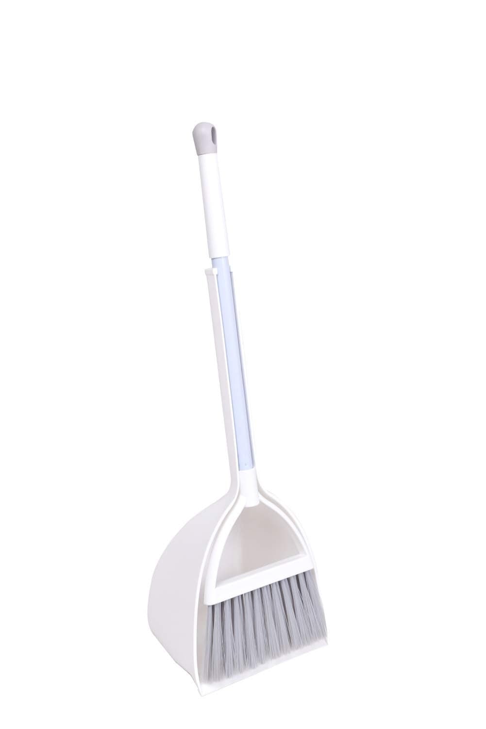 Qidiwin Mini Broom and Dustpan Home Kitchen Sweeping for KidsWhiteGray