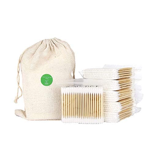 Hua You Wooden Stick Double Head Tips Natural Pure Cotton Swabs Ear Cleaning Picks Buds - 300 Pcs