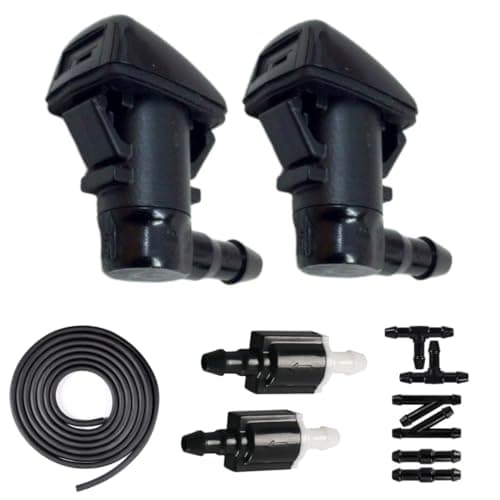 Click&Fit Windshield Washer Nozzles Kit replacement for Ford Fiesta 2011-2022, Transit 2015-2022, F250 F350 F450 F550, Ecosport – Wiper washer sprayers repair replases BE8Z-17603-A (Extended Kit)