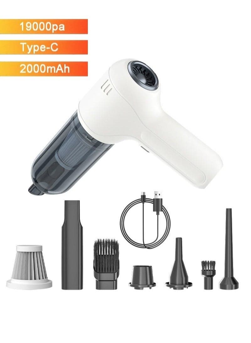 Cordless Vacuum Cleaner 19000pa with 2000mah Large Capacity Battery and Fast Type C Charge Handheld Vacuum Cleaner