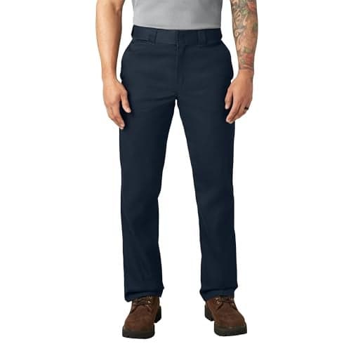 Dickies Mens 874 Flex Work Pants, Dark Navy, 42W x 30L US
