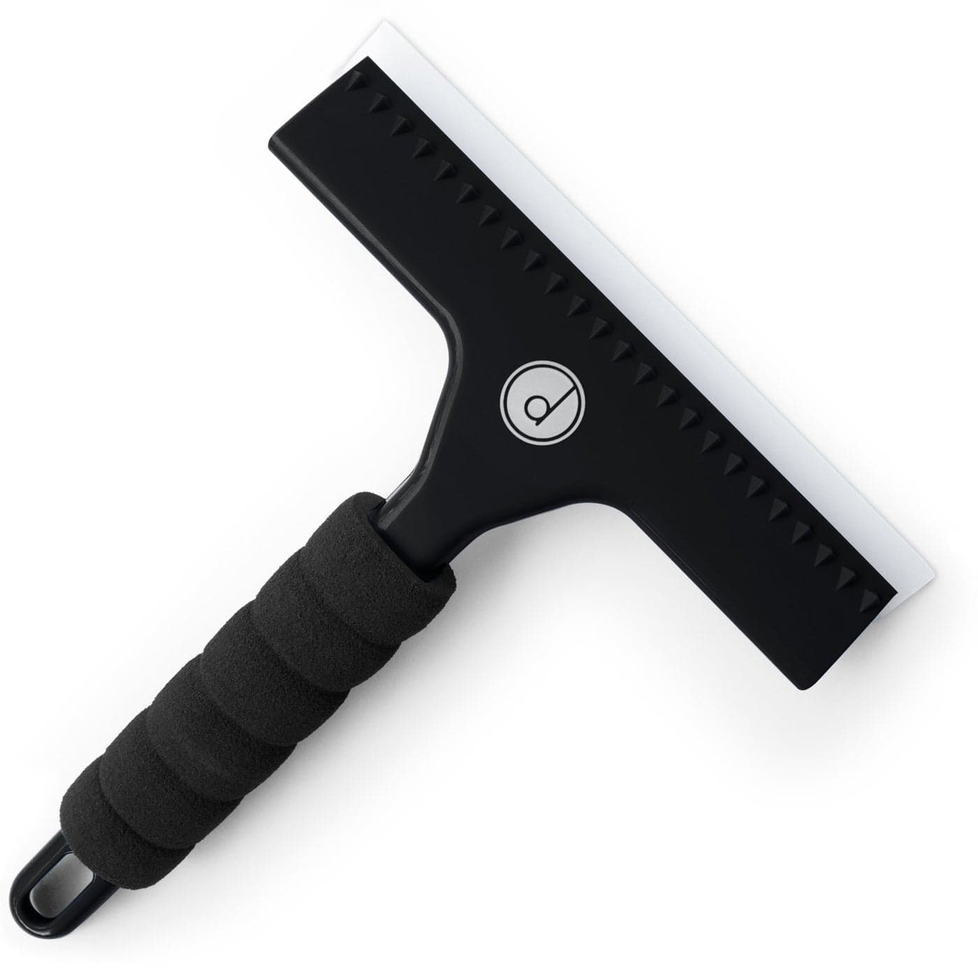 Squeegee for Shower Door Car Windshield and Glass Window 2 Extra Silicone Replacement Blades Foam Handle Black