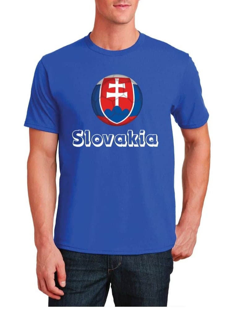 Slovakia Unisex Adult T-Shirt - Short Sleeve Round Neck Cotton Tshirt for Men and Women - Soft and Comfortable - Gift for Football Fans — XXL