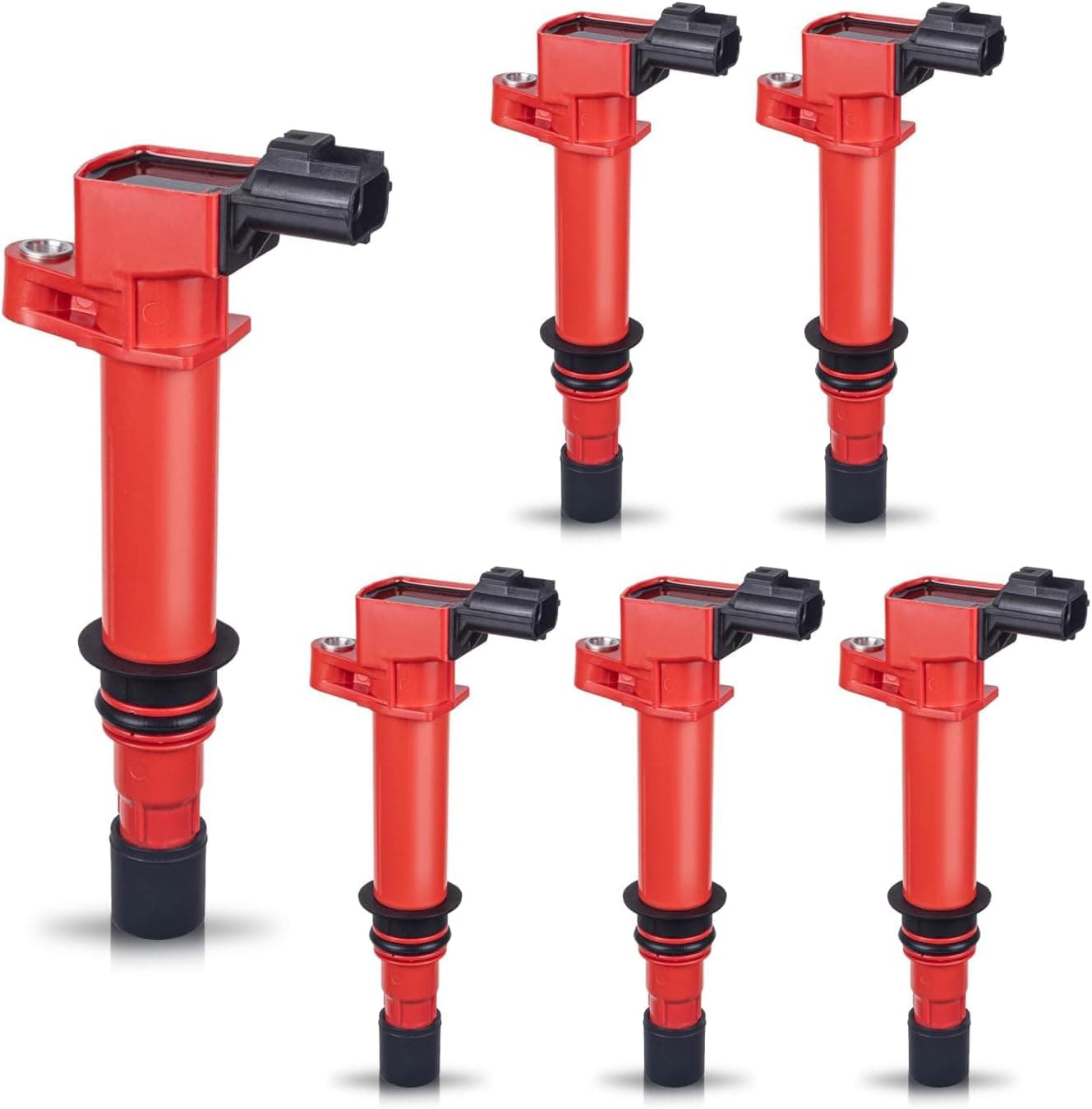ENA 6 Red Ignition Coil Pack for 3.7 V6 Compatible with Dodge Jeep Mitsubishi