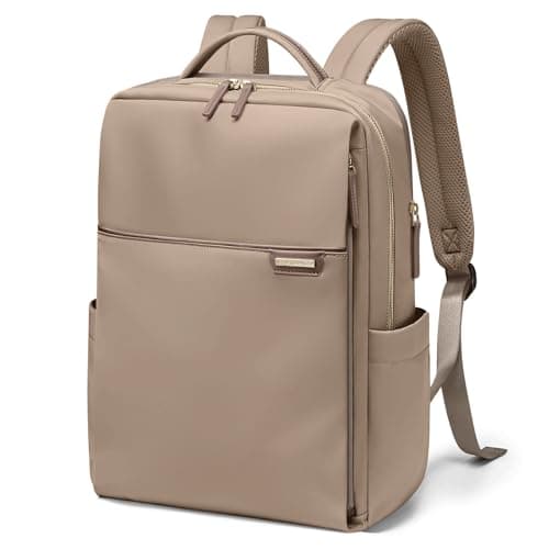 GOLF QUALITY Laptop Backpack for Women Work Business Traval Computer Backpacks with Laptop Compartment Waterproof Casual Daypack for Travel College16InchChampagne Brown