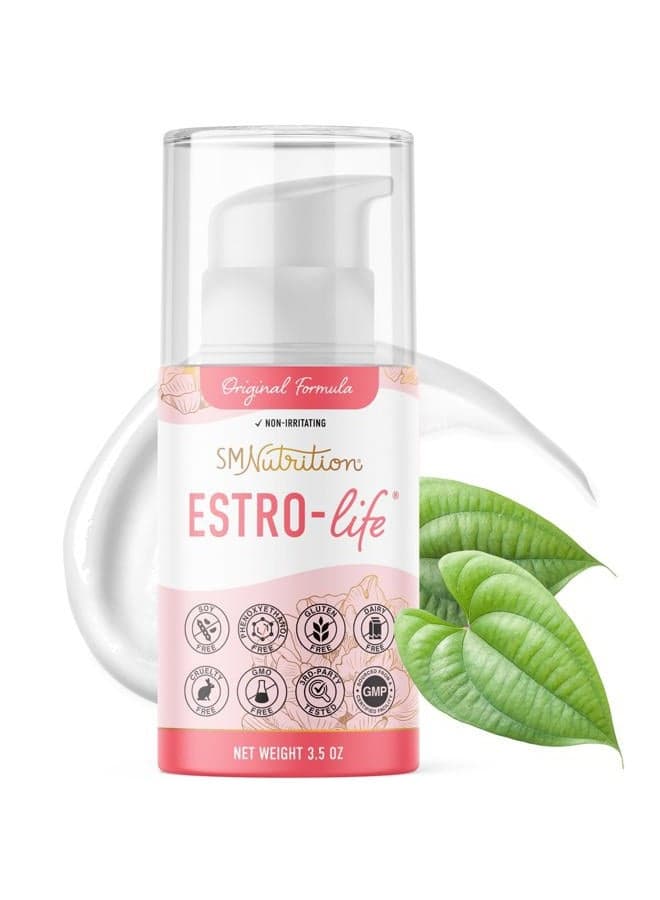 Original Estro-Life Balancing Skin Cream for Women | Cosmetic Skin Cream with 175mg of Estriol per Container with Vitamin A | Soy-Free, Cruelty-Free, and Non-GMO | 84 Applications, 3.5oz Pump