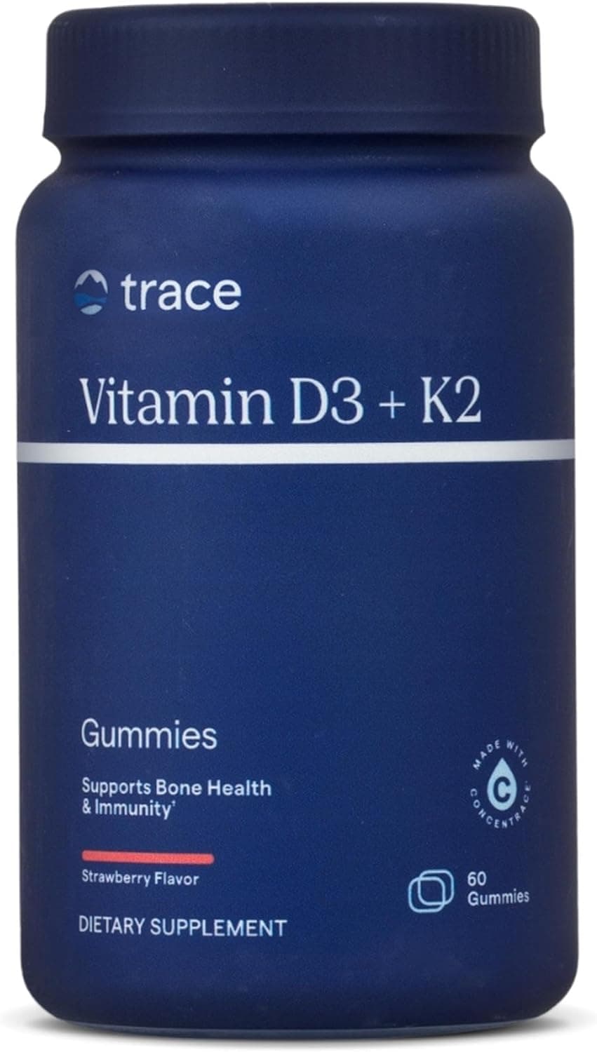 Vitamin D3 + K2 Gummies for Adults - Strawberry Flavor