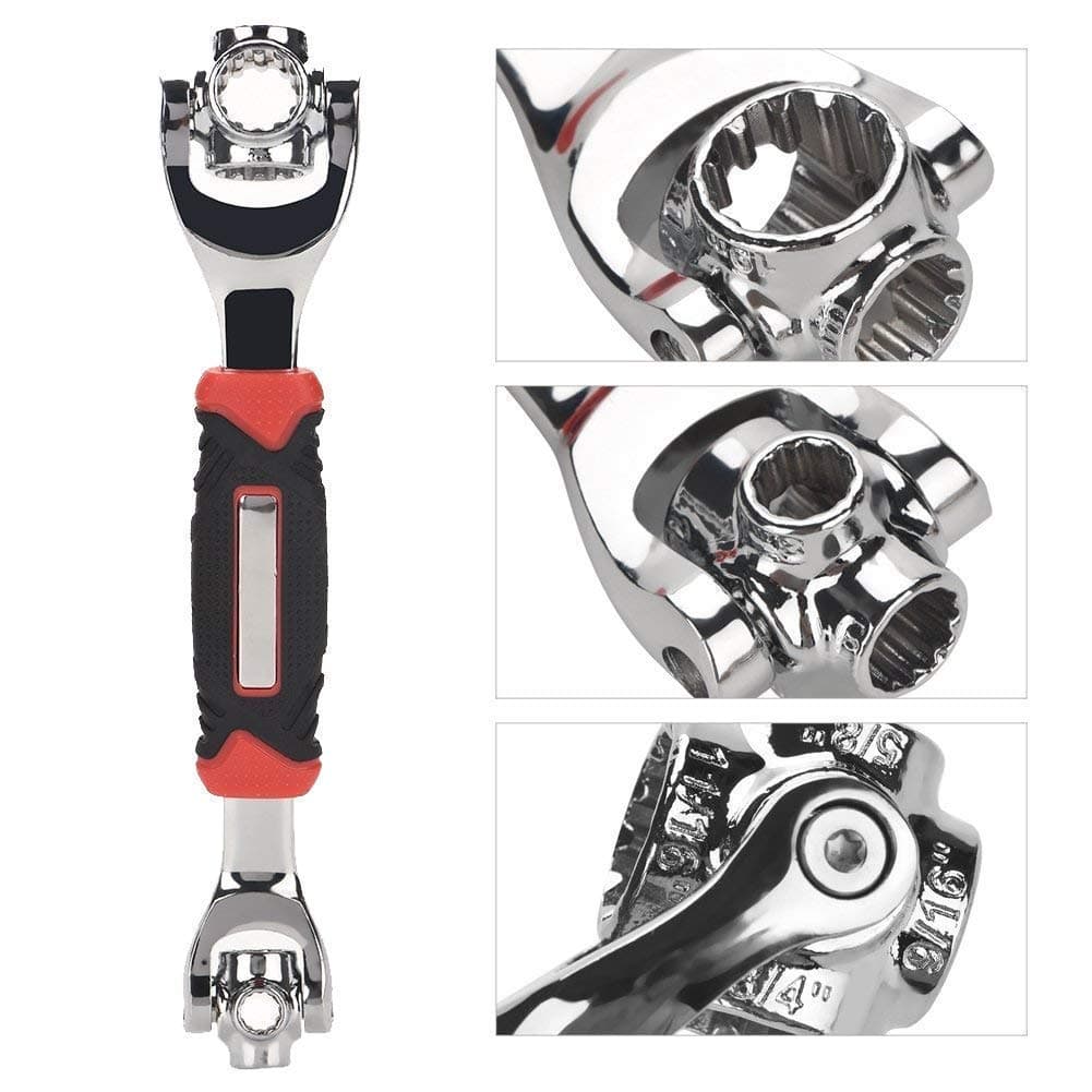 NEW SNEHARI 48in1 Tiger Wrench Tools Socket Works with Spline Bolts 6Point Universal Furniture Car Repair Tool
