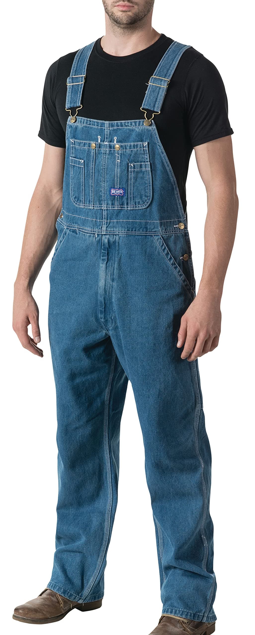 Big Smith Mens Stonewashed Bib Overall 34x30