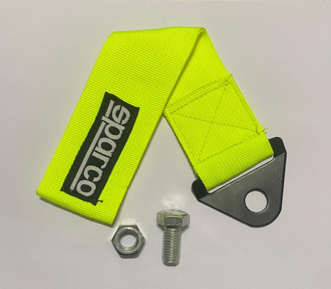 AUTO MT Universal SPARCO NEON Tow Belt Strap Towing Belt SPARCO NEON Front Rear Tow Strap Tow Hook Towing Belt (Nylon, 1000 kg Pull Capacity)