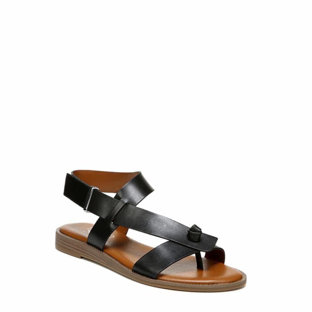 Franco Sarto Womens Glenni Ankle Strap Flat Sandals Black 85 M