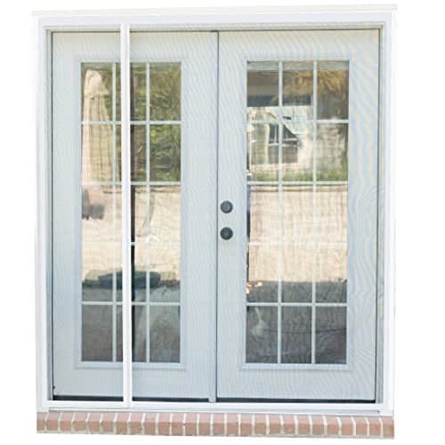 Fenestrelle Magnetic Screen Door for French & Sliding Door – Heavy Duty, Hands Free Fiberglass Mesh with Self Closing Magnetic Seal, White Trim – Fits 70" x 80" Doors (Screen Size 72" x 82")