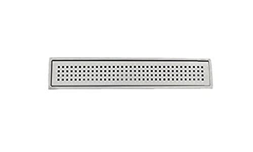 Aquieen Check 18" x 4" Shower Water Drainer Floor Bathroom Grating (Grade AISI 304) Side Hole