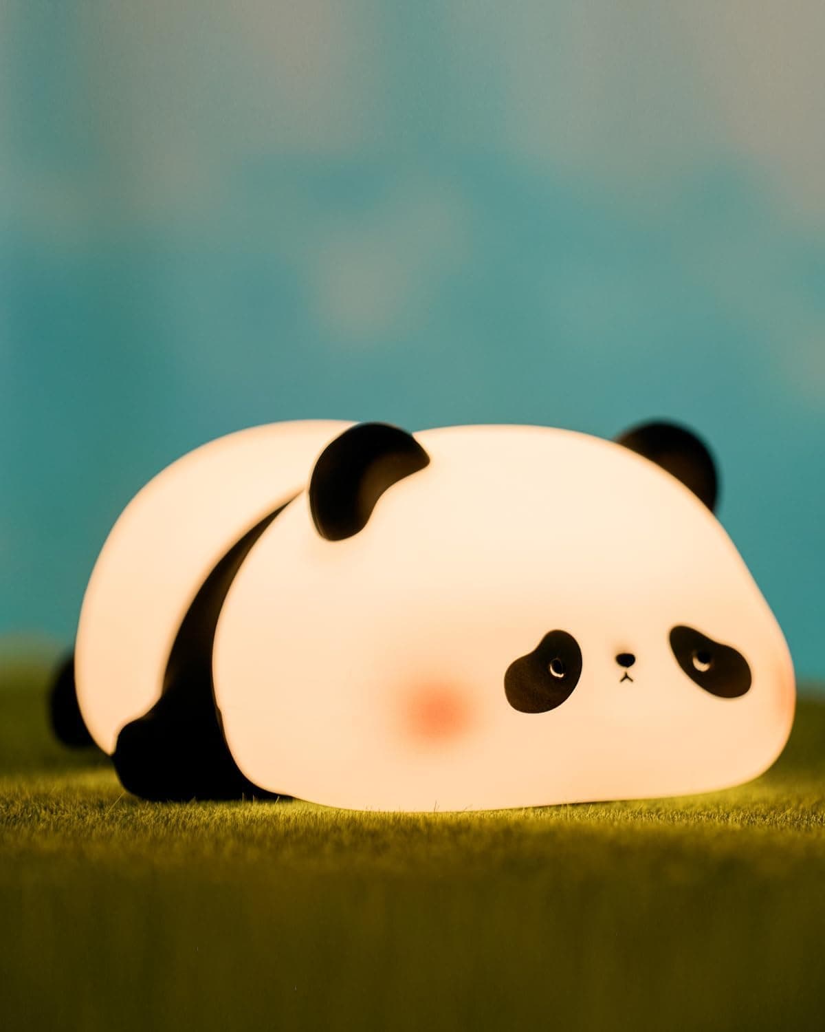 SKYTONE Cute Panda Night Light for Kids,Nursery Silicone Night Light,7-Color Changing LED Lamp,Room Decor, Gifts for Toddler Children Teenage Girls Valentine's Day (Sleep Panda)