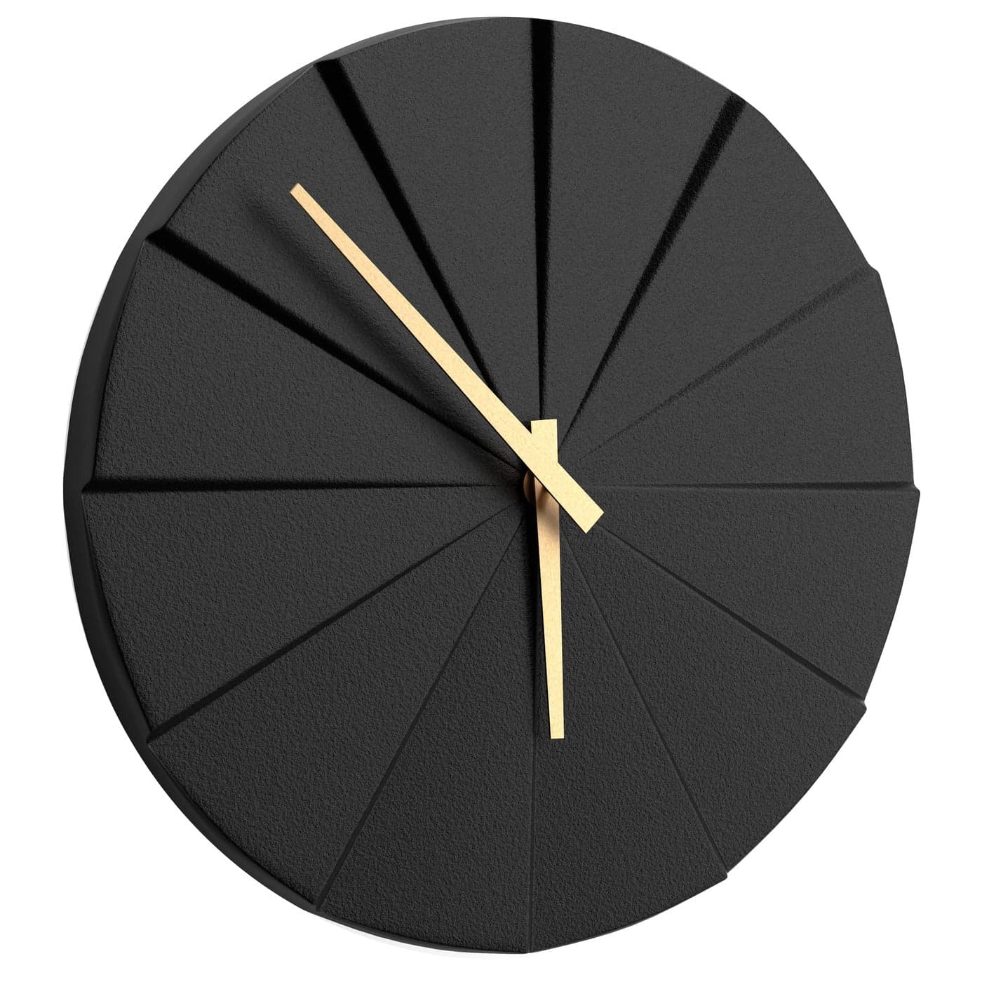 Driini Staircase Modern Wall Clock Unique 105 in Frameless Concrete Design Contemporary Minimalist Decor No Numbers Silent Battery Operated Clocks with Decorative Wooden Hands Black