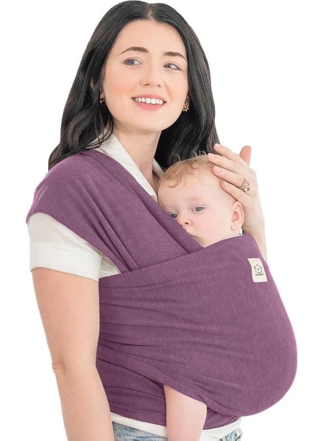 KeaBabies Baby Wrap Carrier - All in 1 Original Baby Carrier Newborn to Toddler Sling, Easy to Wear, Hands Free Bonding, Lightweight, Breathable Infant Wraps (Dark Mauve)
