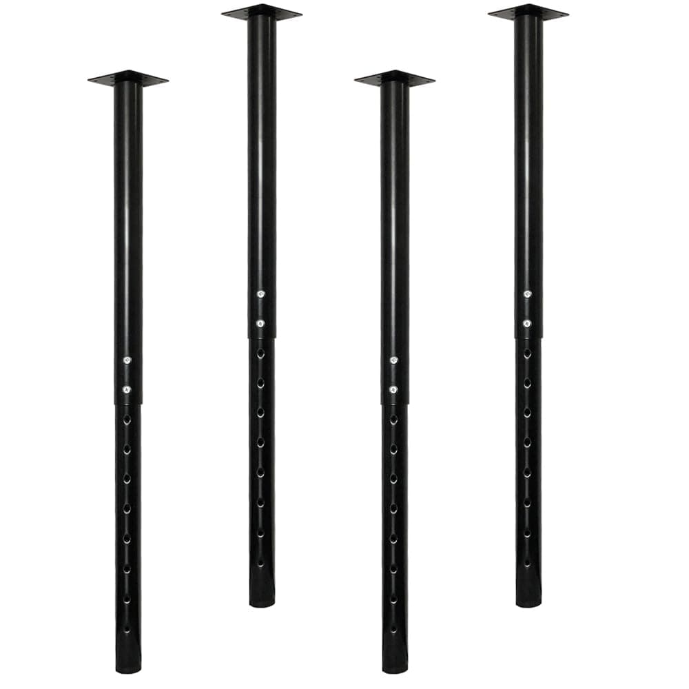 QLLY Adjustable Round Desk Leg 2440 inch 60100cm Home Office DIY Metal Table Leg Furniture Leg Set 4 Black