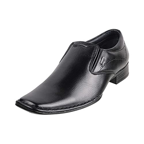 Mochi Men's Black Formal Faux Leather Stylish Moccasin Loafers UK/10 EU/44 (19-6502)