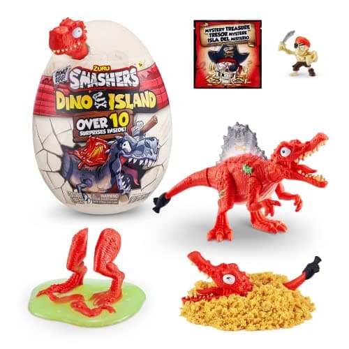 Smashers Dino Island Mini Egg Spinosaurus by ZURU Prehistoric Discovery Toy with 10 Surprises Dinosaur Toys Slime Sand and More Age 5