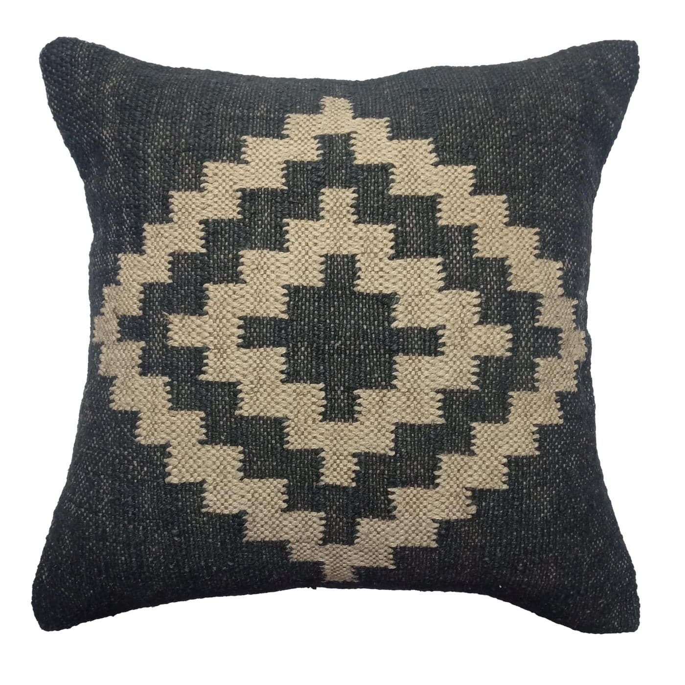 Trade Star 70 Jute and 30 Wool Handmade Pillow Cover Kilim Pillow Cover Vintage Square Throw Cushion Case Highly Durable Beautiful Decorative Farmhouse Covers 18x18 Inches Pattern 8