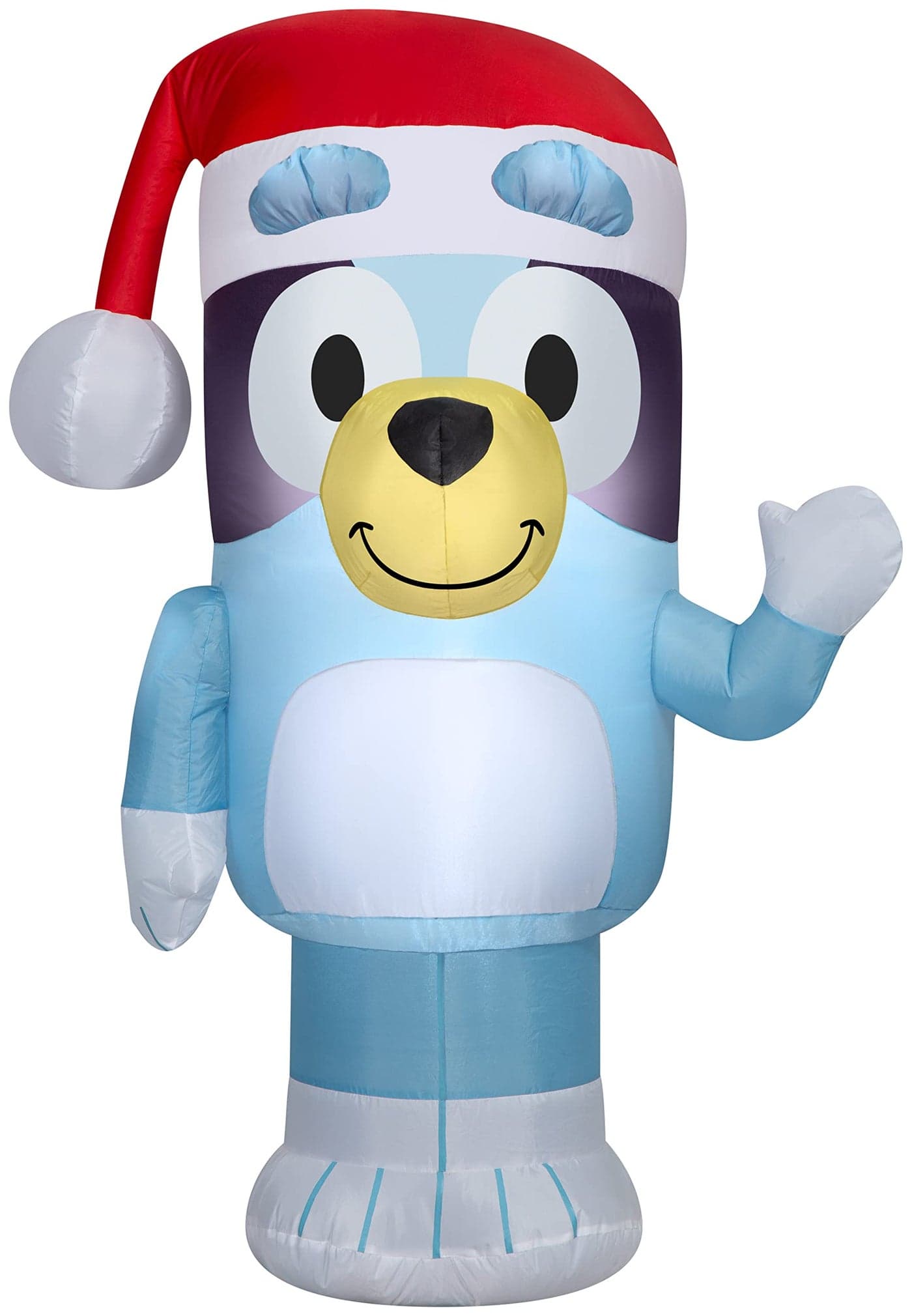 Gemmy 3.5 FT Bluey Christmas Inflatable with Santa Hat – Lighted Airblown Blow Up Outdoor Yard Decoration