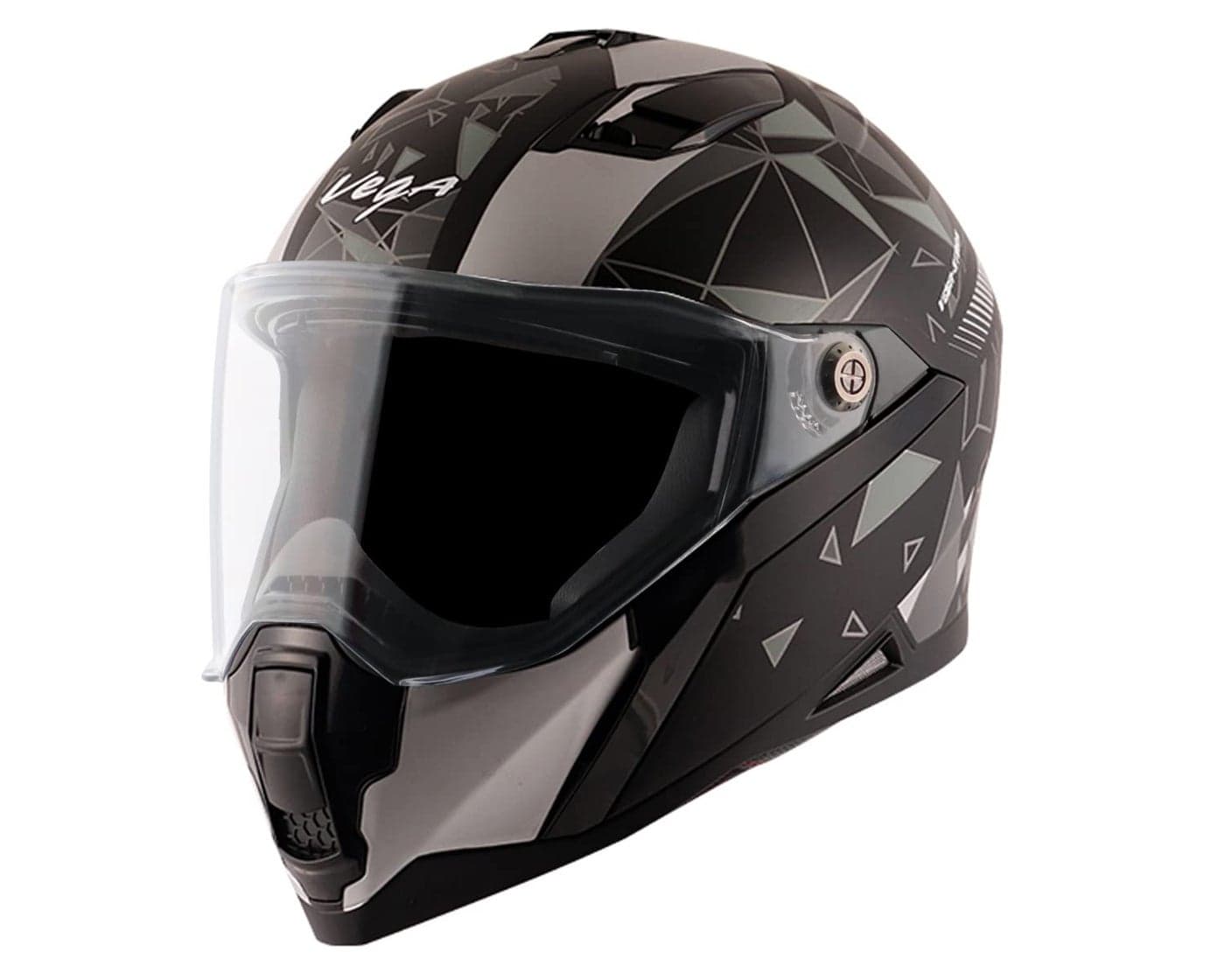 Vega Storm Drift Dull Black Silver Helmet-M