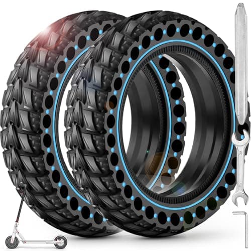 BANGTING 2PCS Upgrade 50/75-6.1 Electric Scooter Solid Tires, 8.5x2.0 Tires Tubeless for Gotrax GXL V2/XR/APEX, 8 1/2 x2 Tire Replacement for Hiboy S2, Xiaomi 3 Lite/3/Pro 2/1s/M365 (Blue)