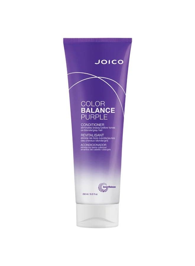Color Balance Purple Conditioner | For Cool Blonde, Gray Hair | Eliminate Brassy Yellow Tones | Boost Color Vibrancy & Shine | UV Protection | With Rosehip Oil & Green Tea Extract | 8.5 Fl Oz