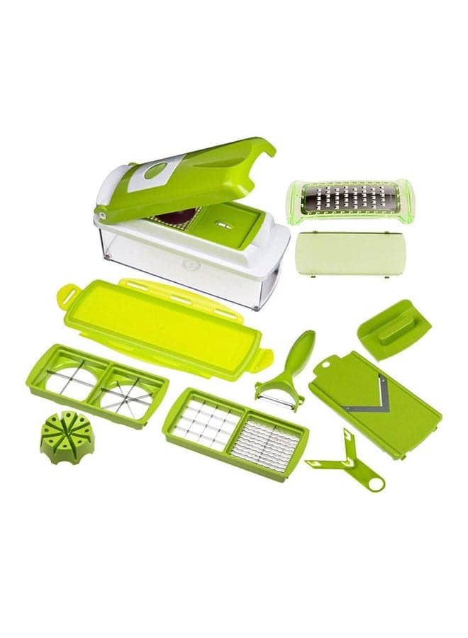 11-Piece Fruit And Vegetable Chopper And Slicer Set Green