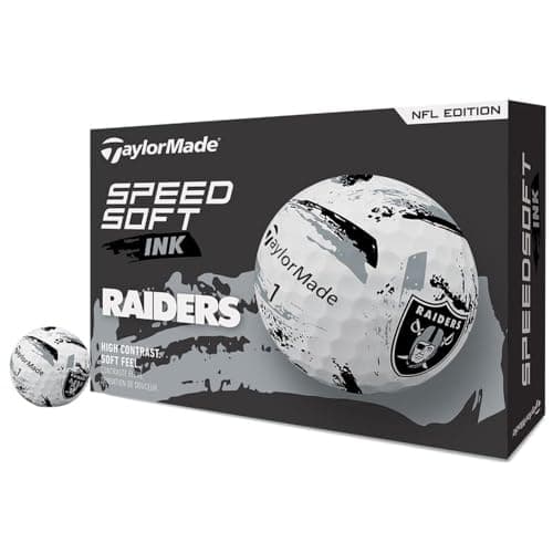 TaylorMade Golf Speed Soft Ink NFL Las Vegas Raiders Dozen