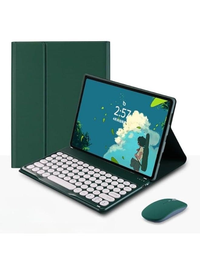 Keyboard Case for Xiaomi Pad 6/6 Pro 11.0 Inch Tablet, Invisible Pen Slot,Keyboard Case Cover with Cute Round Key Detachable TouchPad Keyboard Mouse