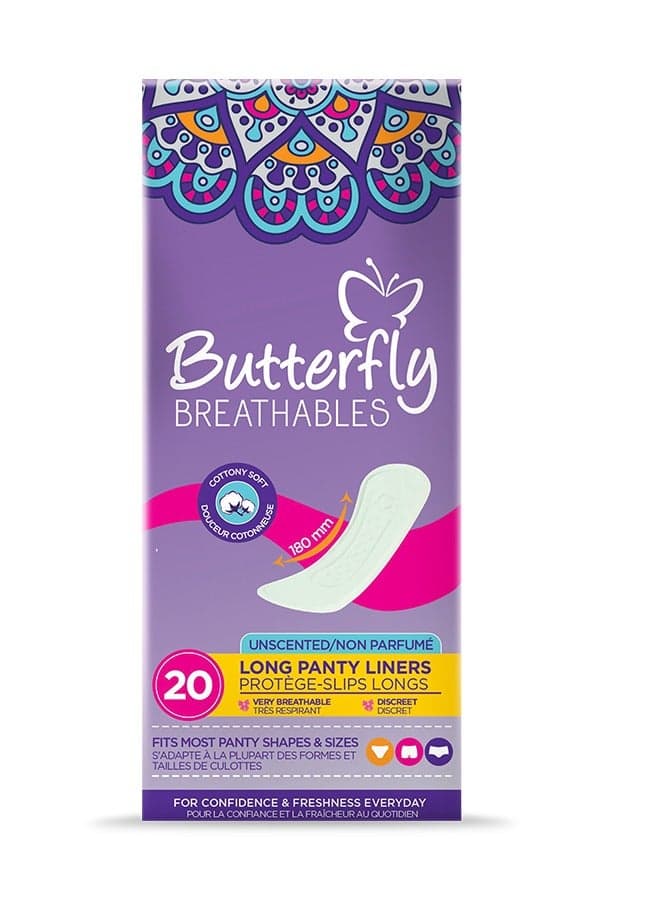 Butterfly Breathables Daily Panty Liners - Count 20