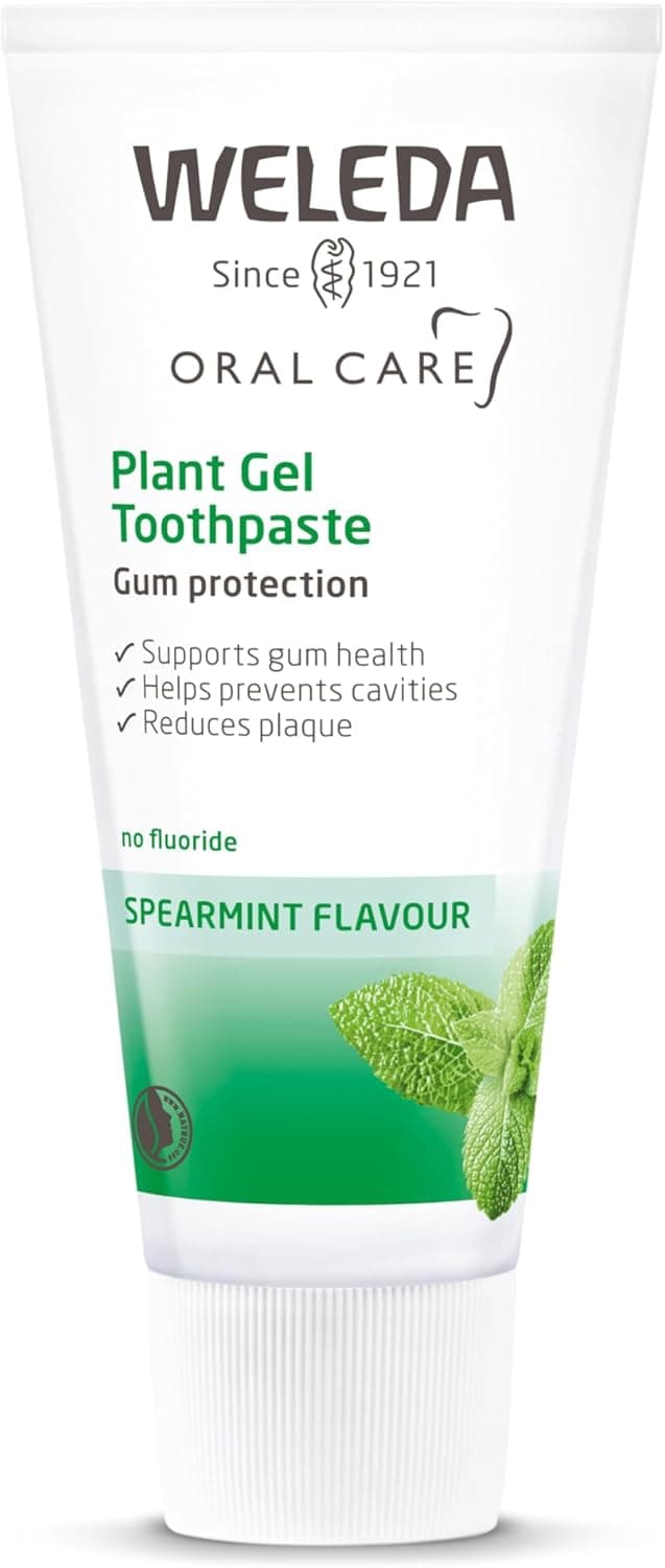 Weleda Plant Gel Toothpaste Fluoride Free Sensitive Teeth Antibacterial SLS Free Certified Natural Organic Vegan Mint Flavour 75ml