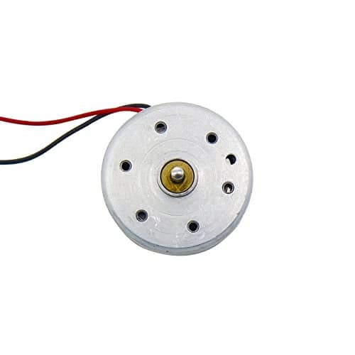 Electronic Spices DC Motor Mini Electric Motor Flat Cylinder Motor RC Toys High Speed (4v to 12V) WITH LONG SHAFT PACK OF 2