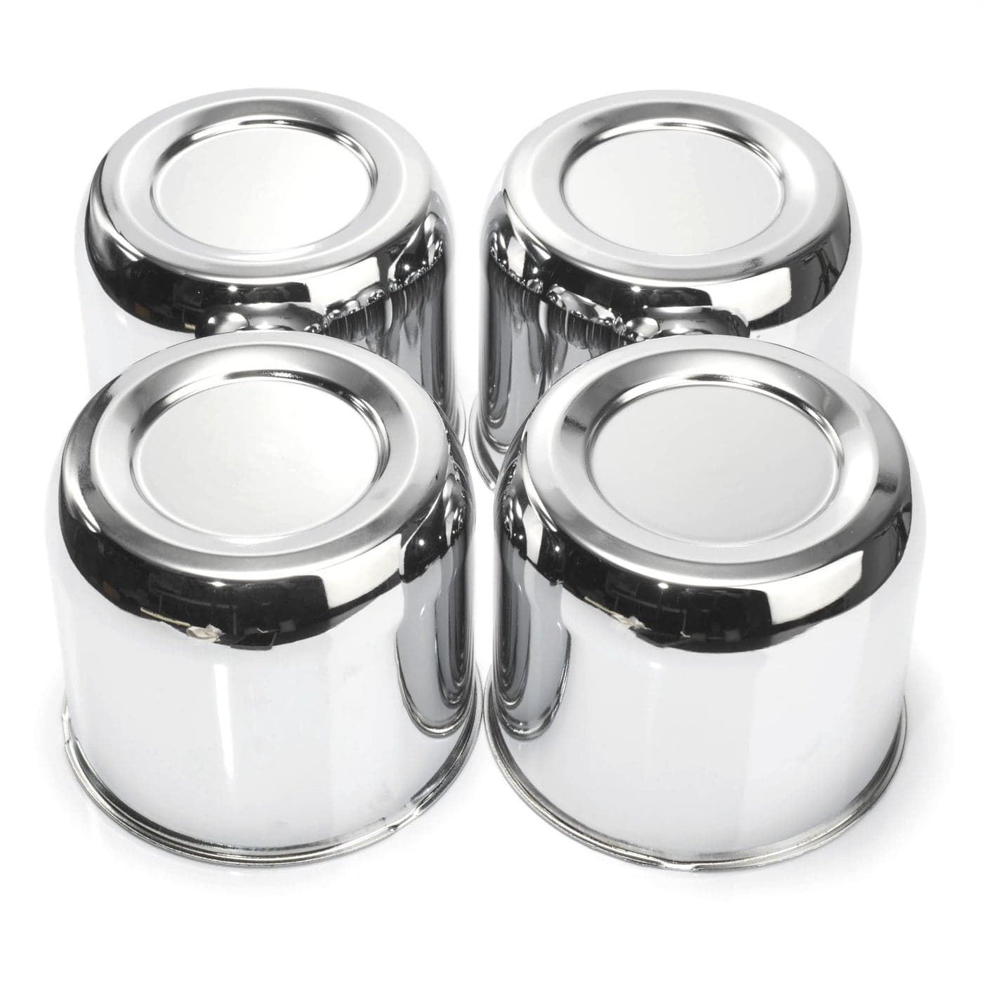 RTRHINOTUNING 4PCS 441inch Push Through Center Caps Chrome for Trailers Trucks SUV RV Wheel Rims